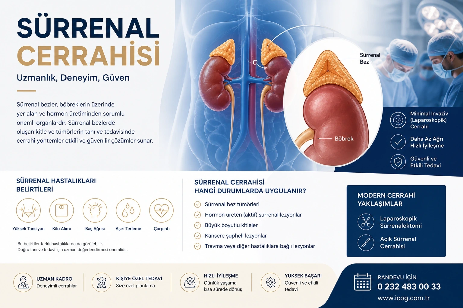 Böbrek Üstü Bezi (Adrenal) Cerrahisi: Ne Zaman ve Nasıl Yapılır?